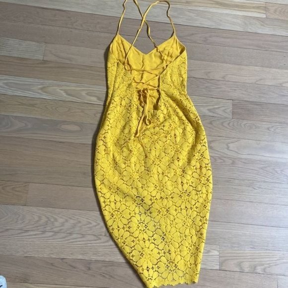 Lovers + Friends Skylight Cocktail Dress in Sunflower - Picture 7 of 7